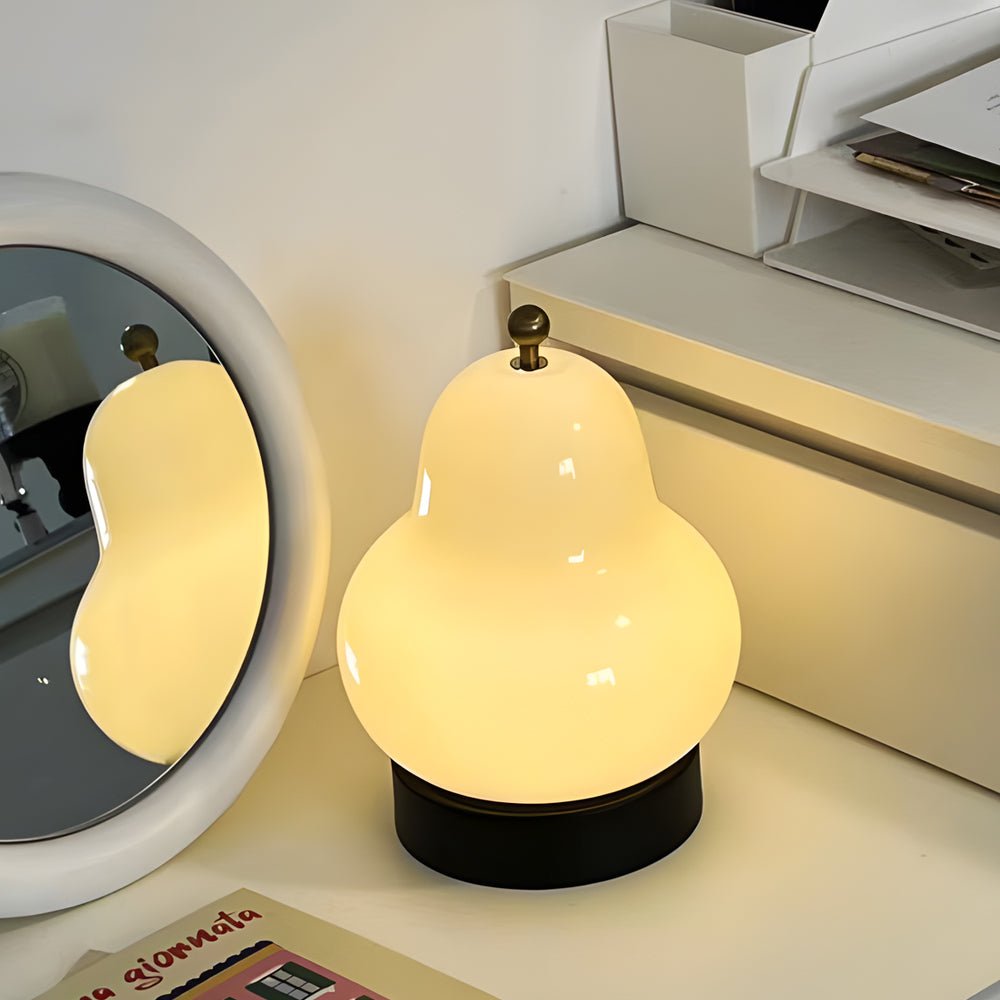Glass Pear LED Table Lamp with Touch Dimming Switch