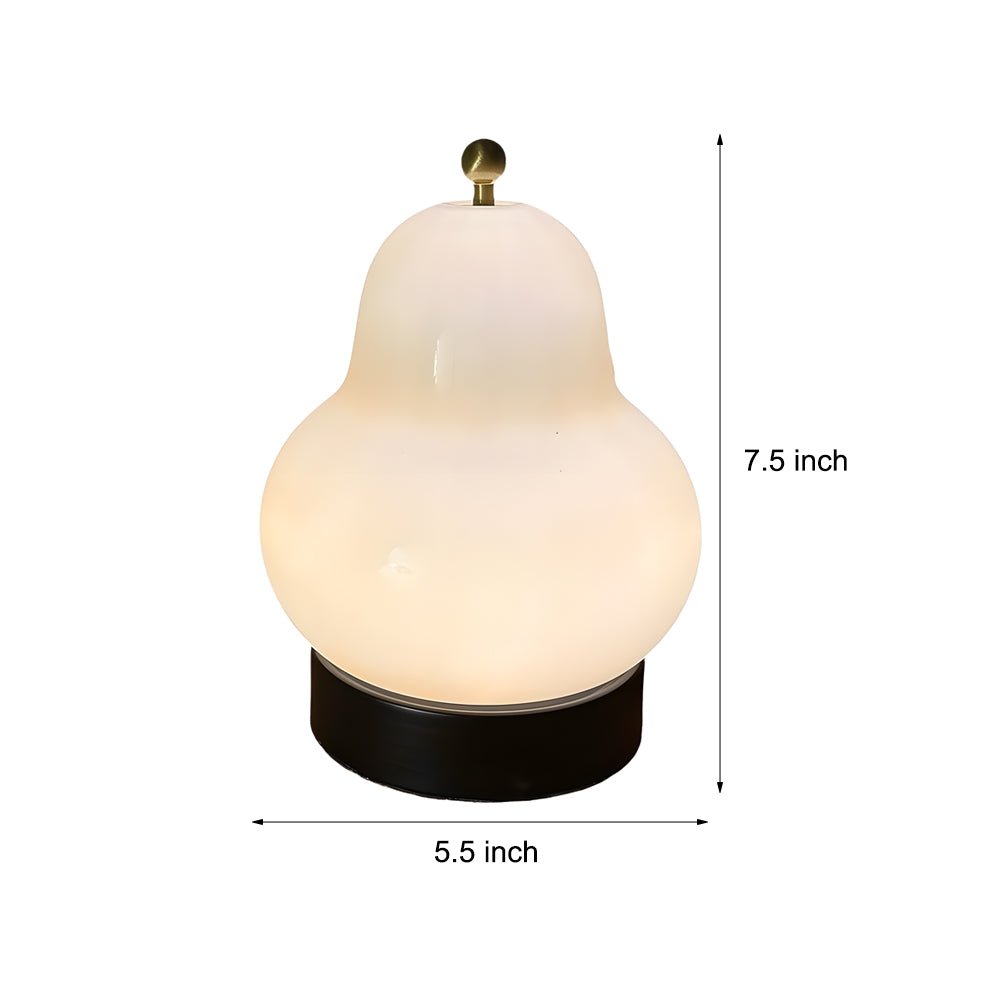 Glass Pear LED Table Lamp with Touch Dimming Switch