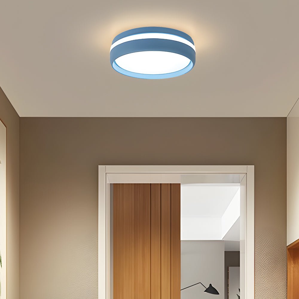 Modern Round Flush Mount LED Ceiling Light - Acrylic Shade
