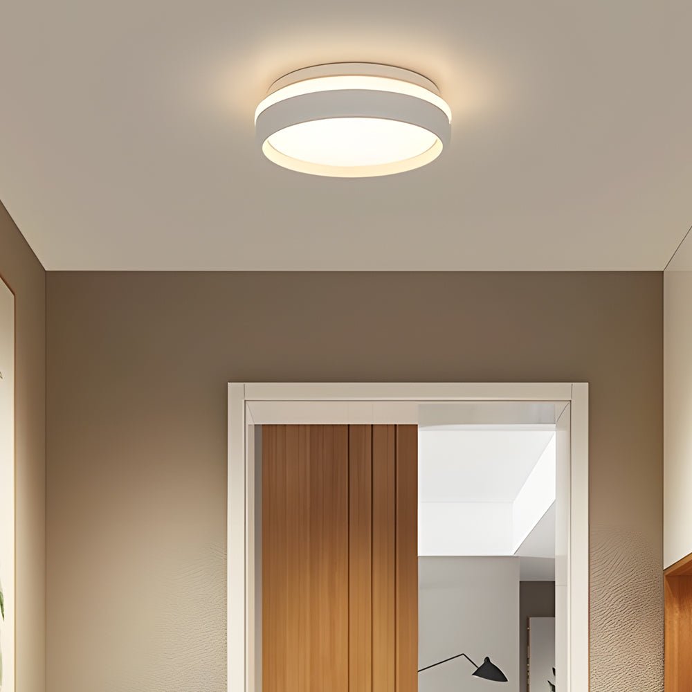 Modern Round Flush Mount LED Ceiling Light - Acrylic Shade