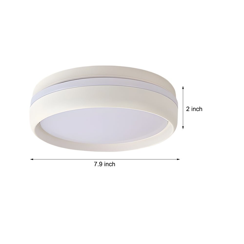 Modern Round Flush Mount LED Ceiling Light - Acrylic Shade