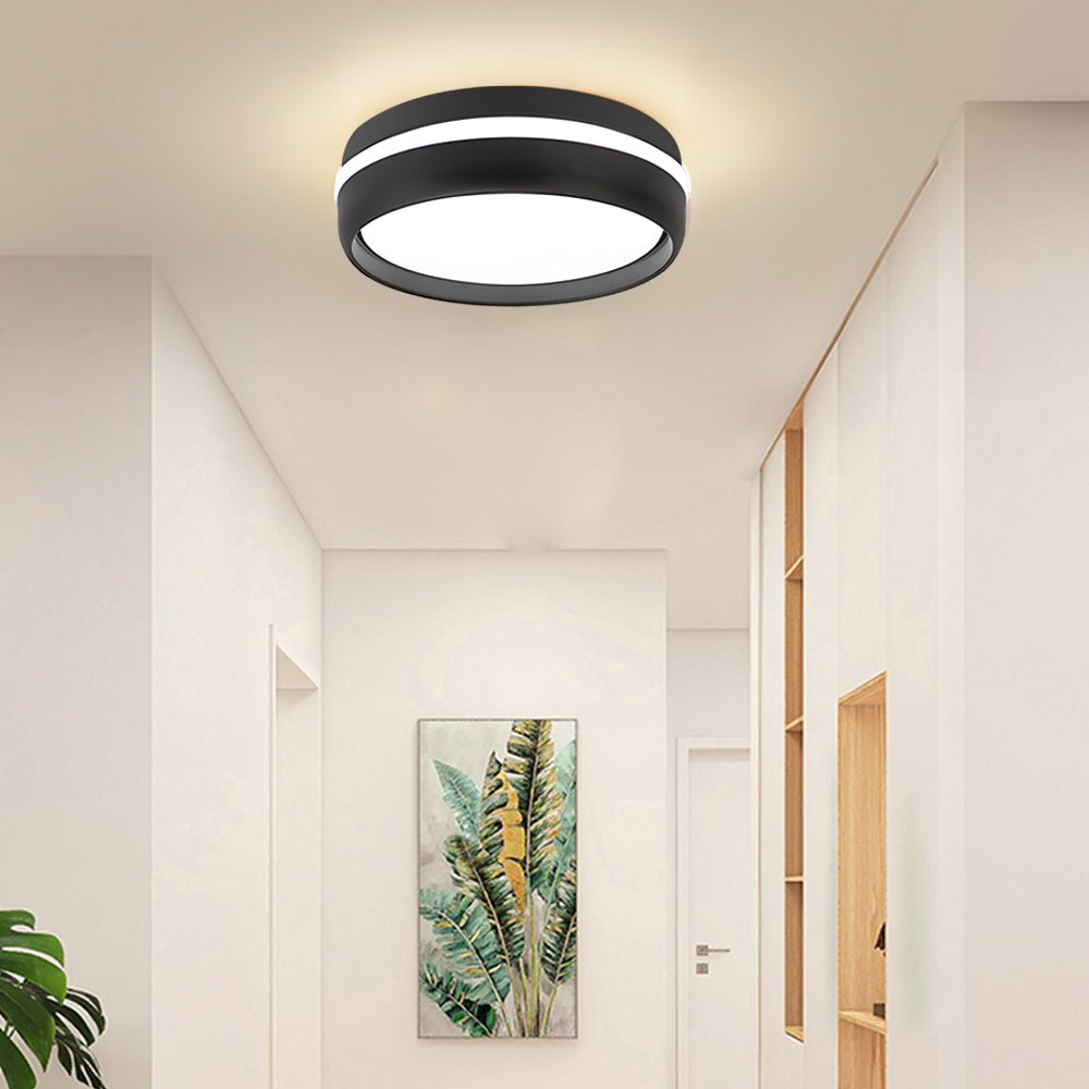 Modern Round Flush Mount LED Ceiling Light - Acrylic Shade