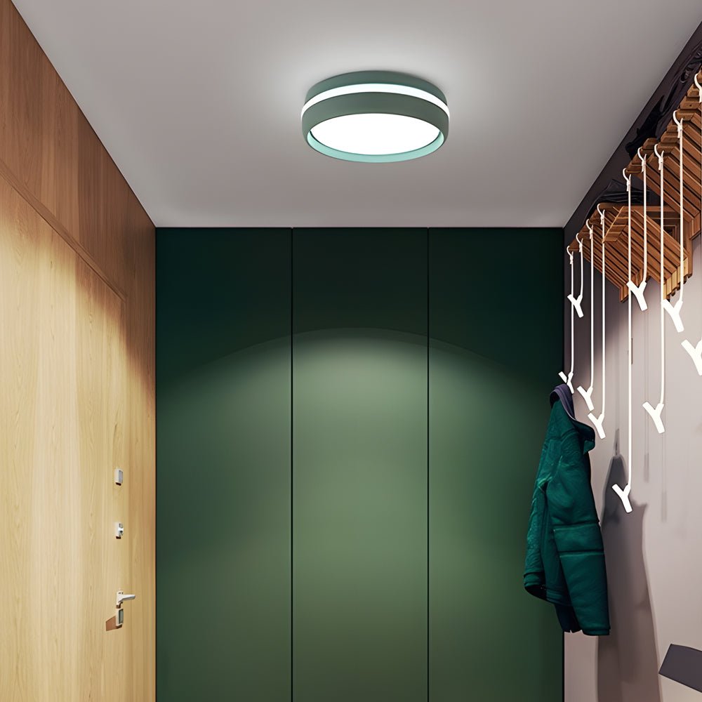 Modern Round Flush Mount LED Ceiling Light - Acrylic Shade