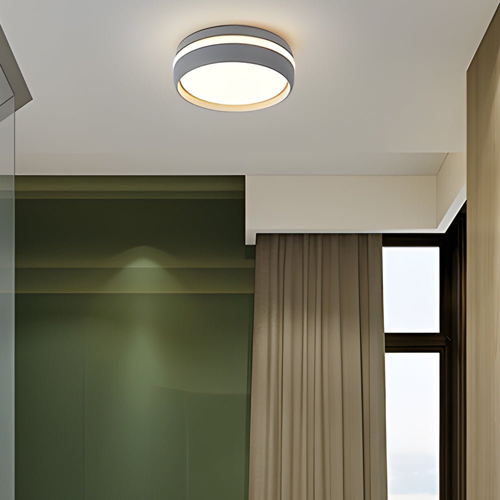 Modern Round Flush Mount LED Ceiling Light - Acrylic Shade
