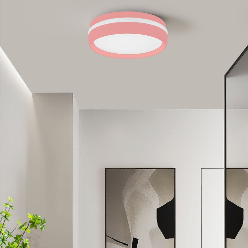 Modern Round Flush Mount LED Ceiling Light - Acrylic Shade