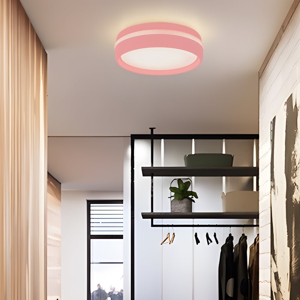 Modern Round Flush Mount LED Ceiling Light - Acrylic Shade