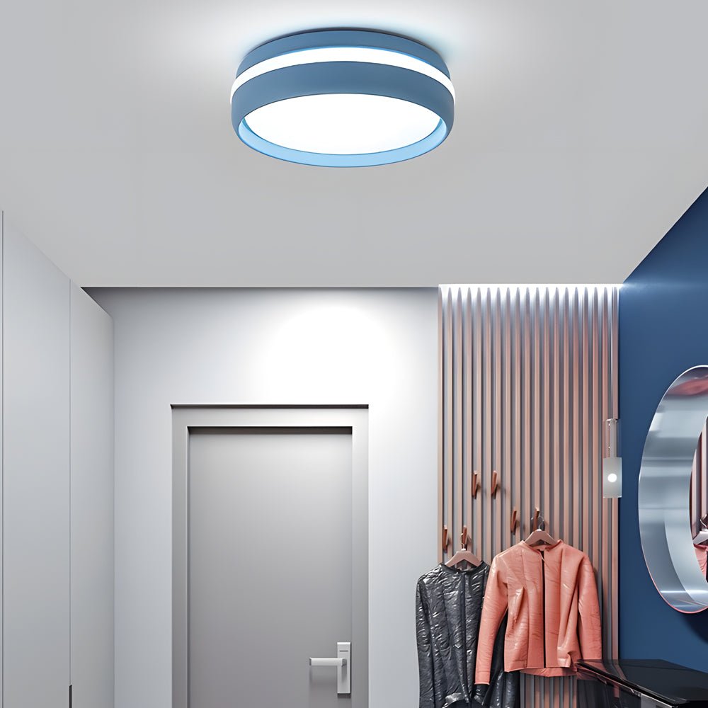 Modern Round Flush Mount LED Ceiling Light - Acrylic Shade