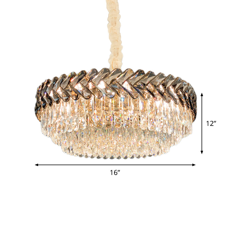 Gold Crystal Chandelier - 3-Tier, 5-Light Modern Pendant Lamp