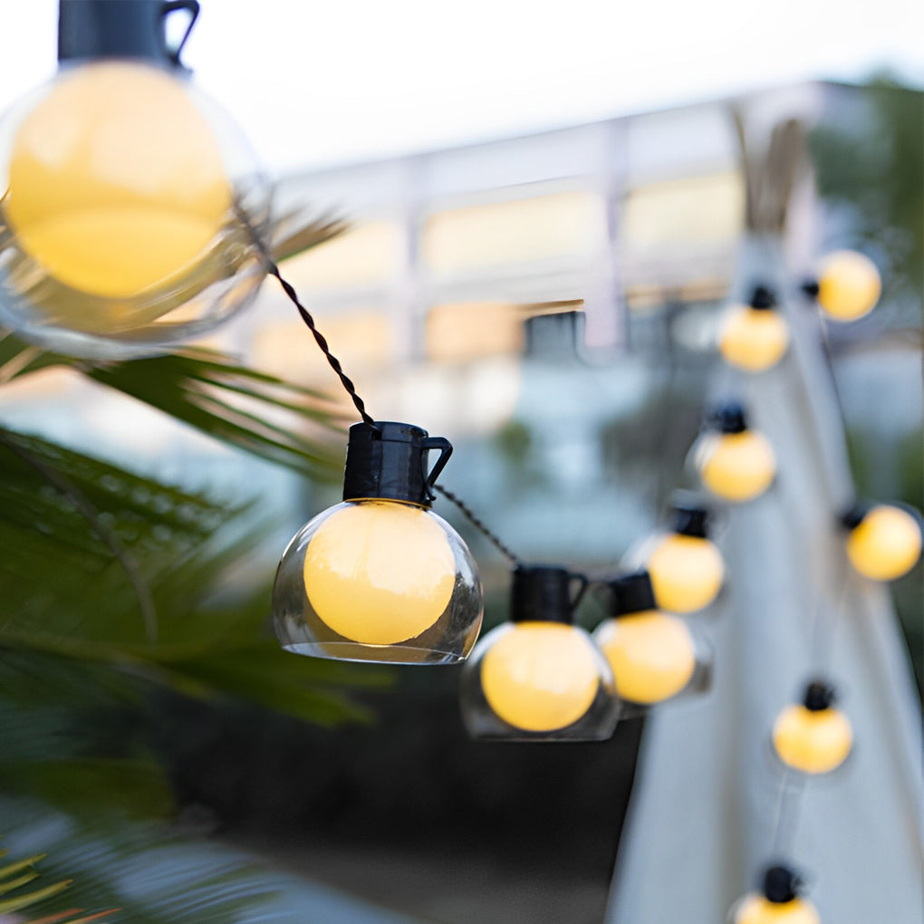 Solar LED Outdoor String Lights with 40 Bulbs - Multi-Power Mode