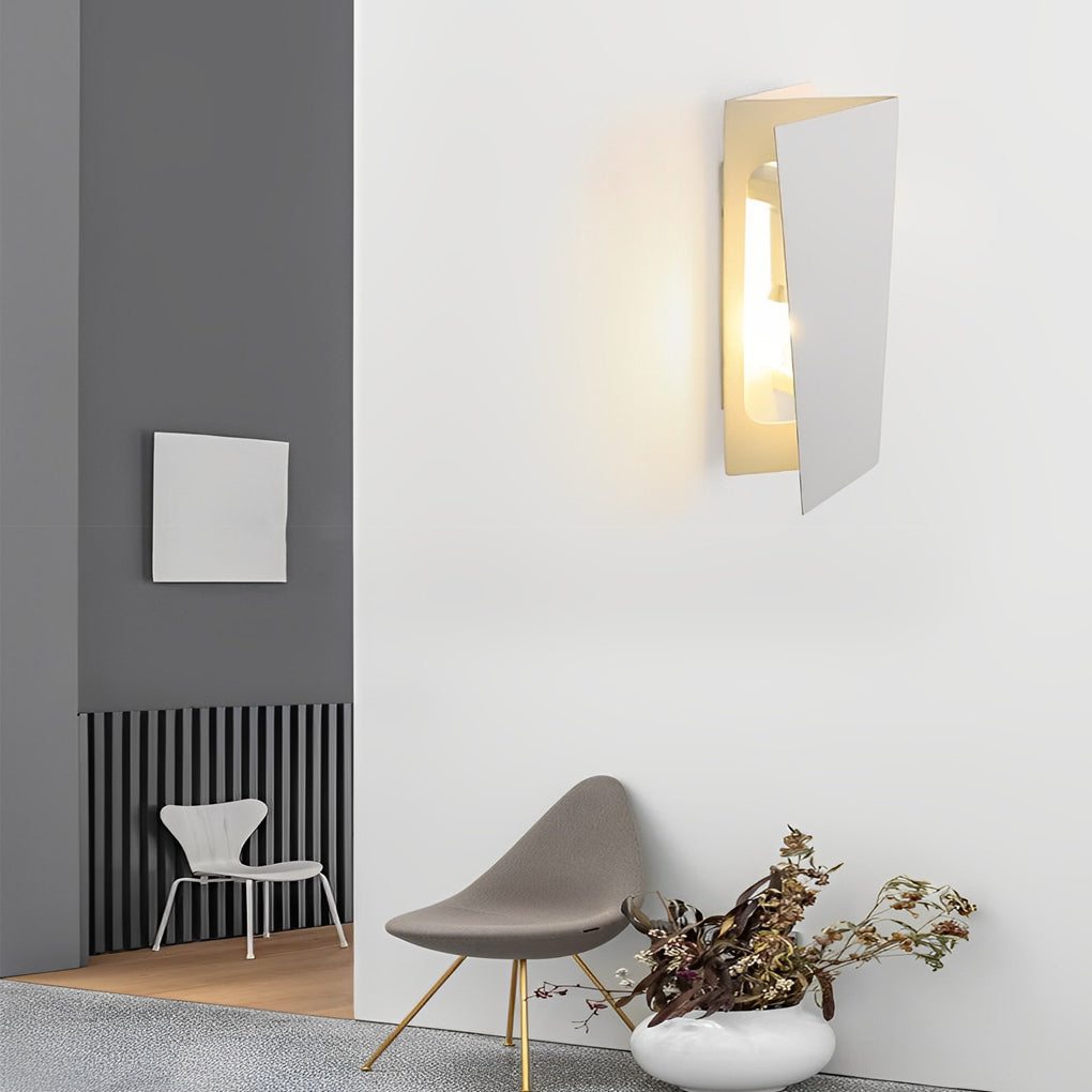 Folding Rectangular Iron LED Wall Sconce - Modern Up & Down Light