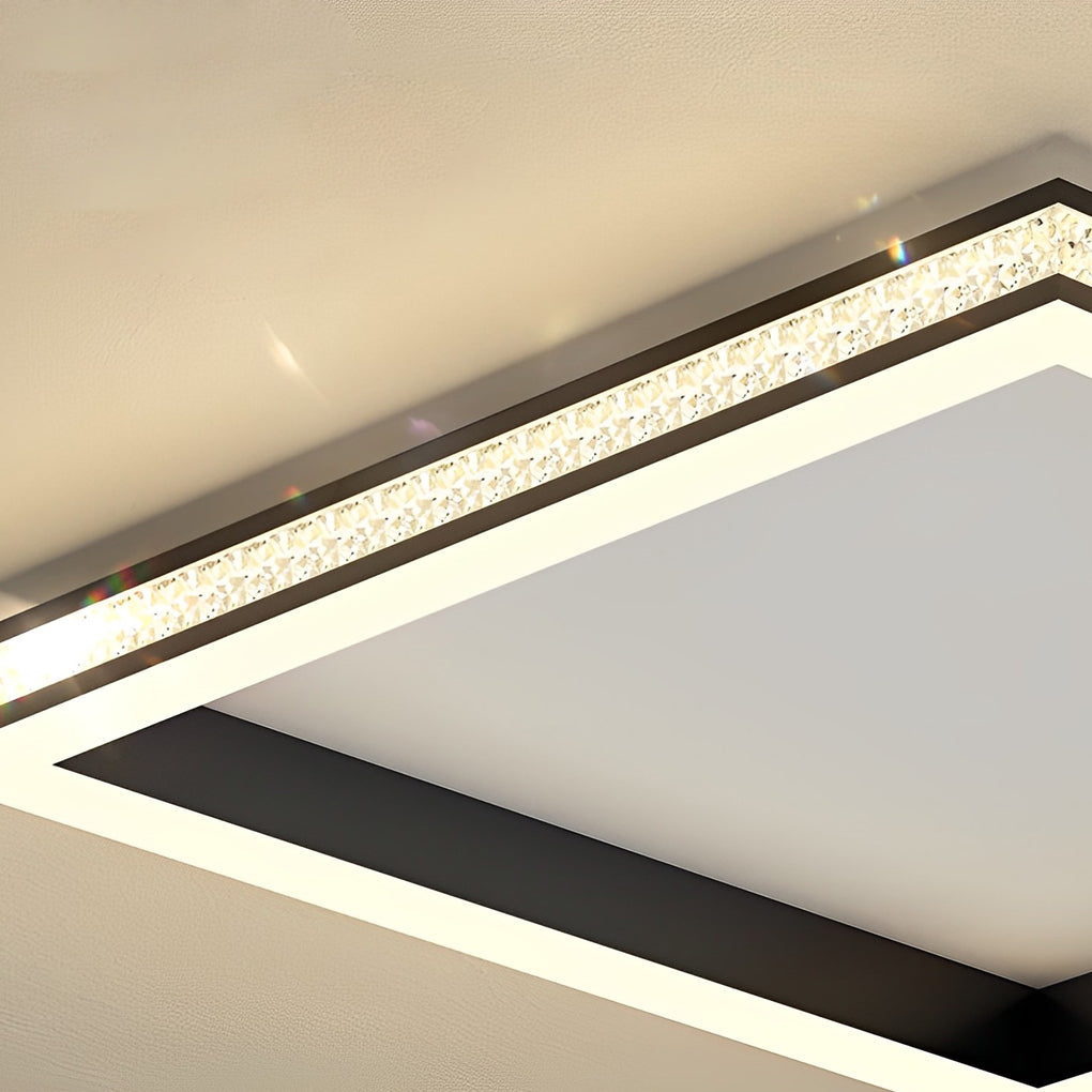 Modern Dimmable LED Semi Flush Ceiling Light with Remote Control