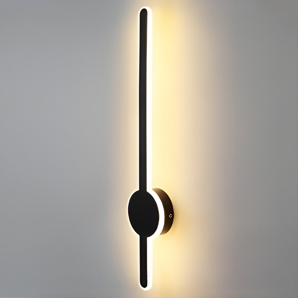 Modern LED Bar Wall Sconce - Black White Gold Hardware Finish