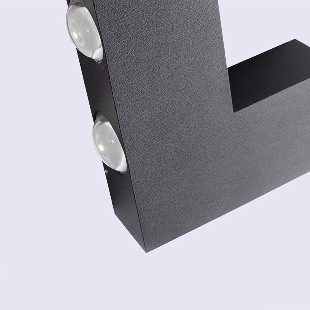V-Shaped LED Outdoor Wall Light – Black Aluminum Waterproof