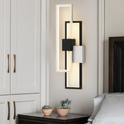 Modern Rectangular LED Wall Sconce with Three-Color Lighting