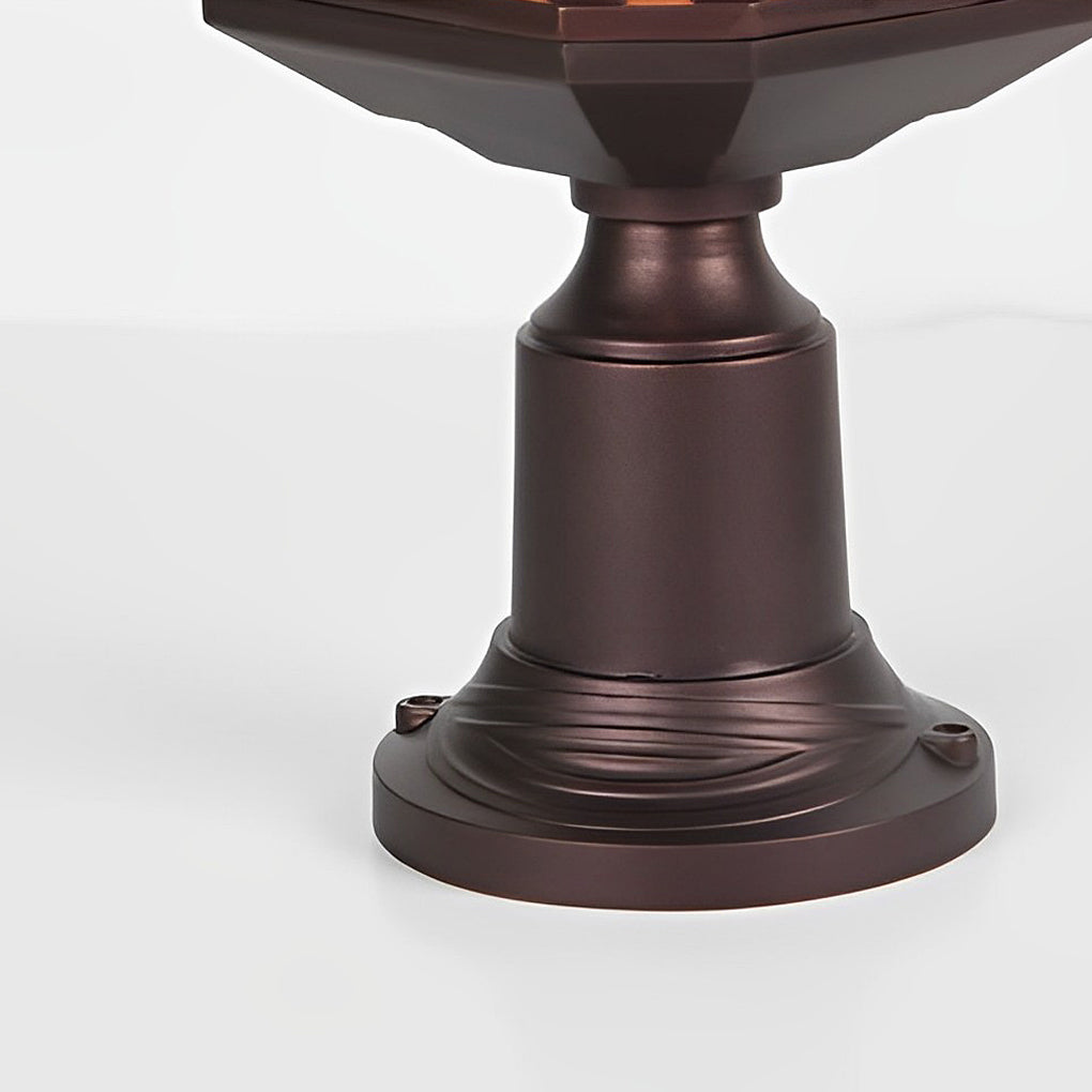 Retro Rose Gold Outdoor Pillar Post Light – Aluminum Waterproof