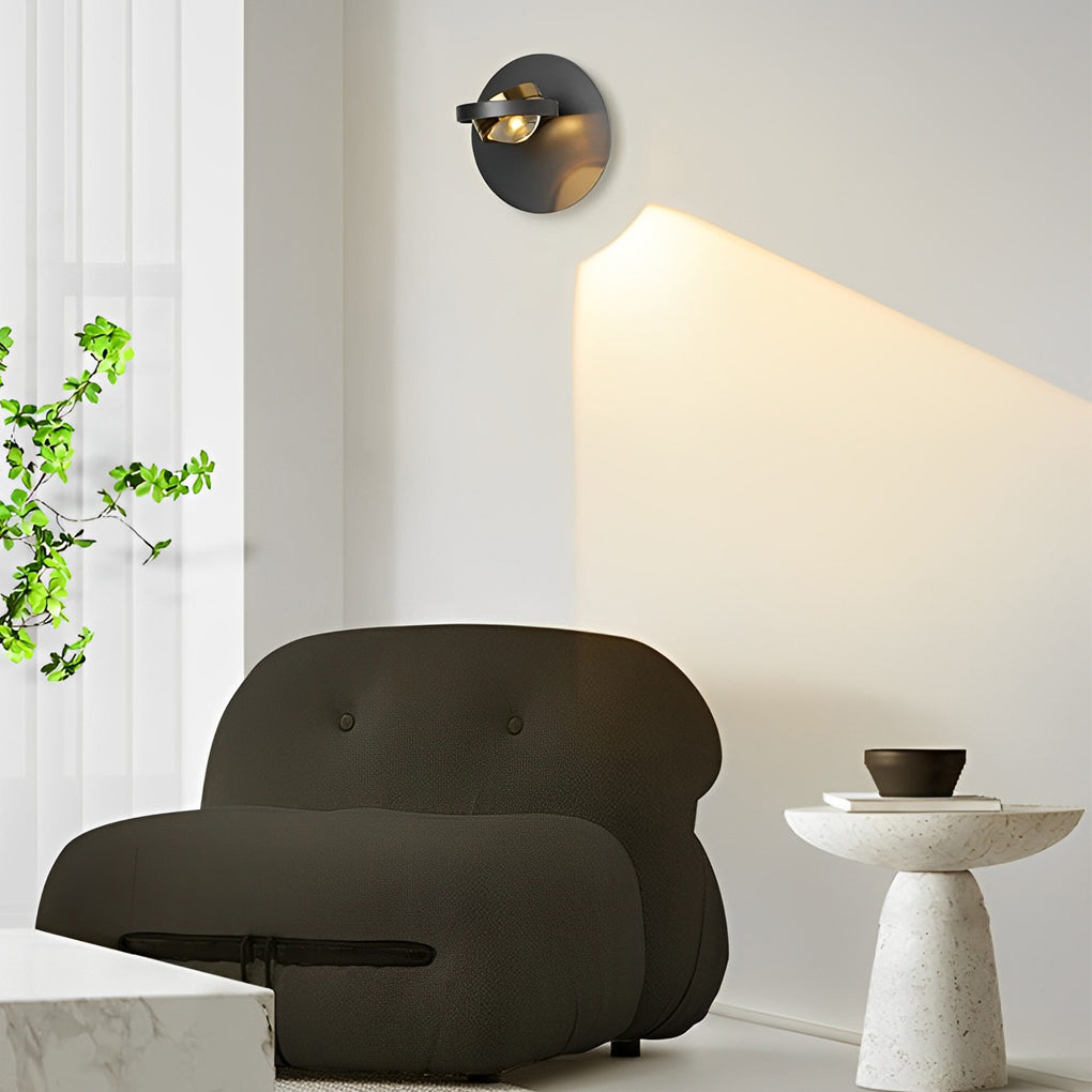 Adjustable Modern Wall Sconce with 360° Rotating Light Head