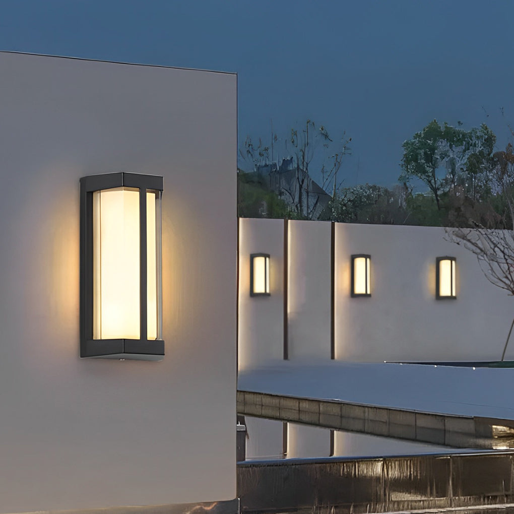 Waterproof Double Acrylic Shade LED Modern Outdoor Wall Light