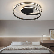 Modern Circular LED Flush Mount Ceiling Light with Dimming
