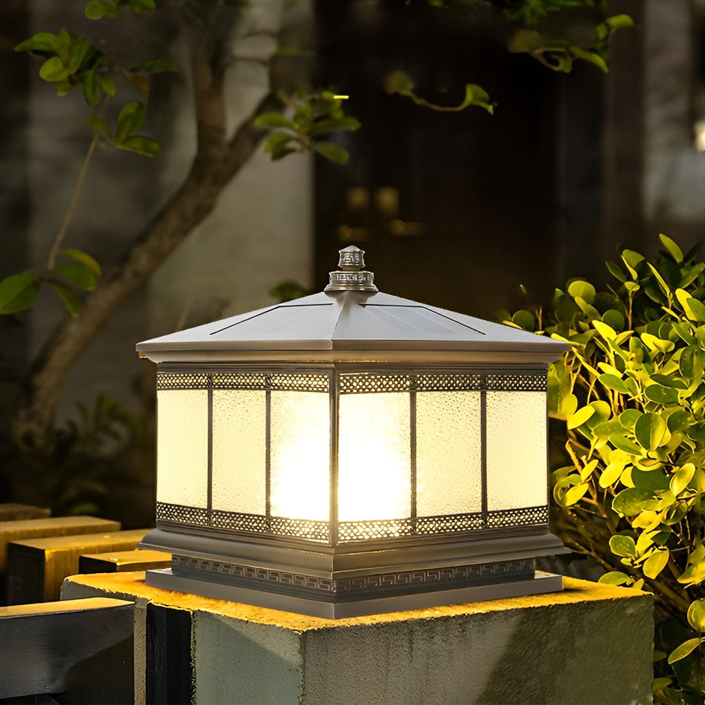 Solar Fence Post Light with Four-Step Dimming | Waterproof Outdoor