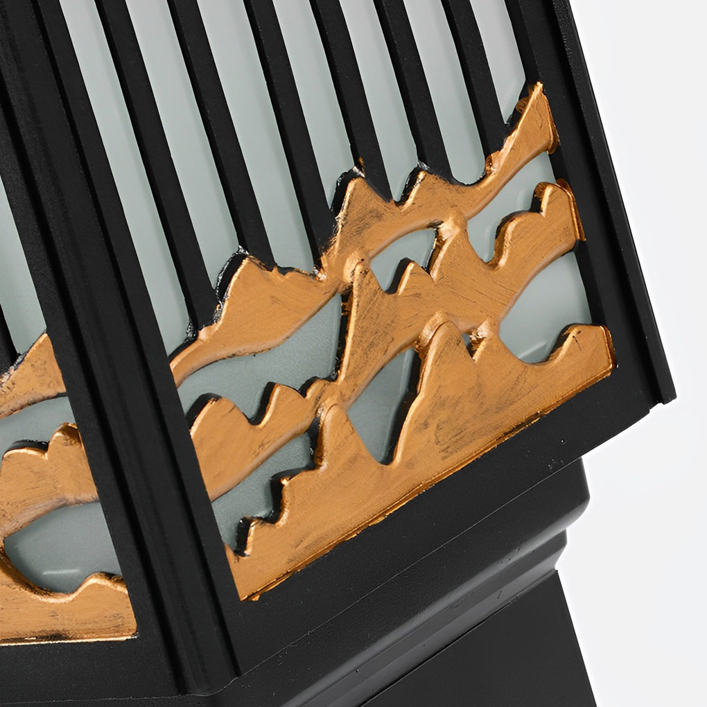 Modern Solar Fence Post Light with Die-Cast Aluminum & Glass Shade
