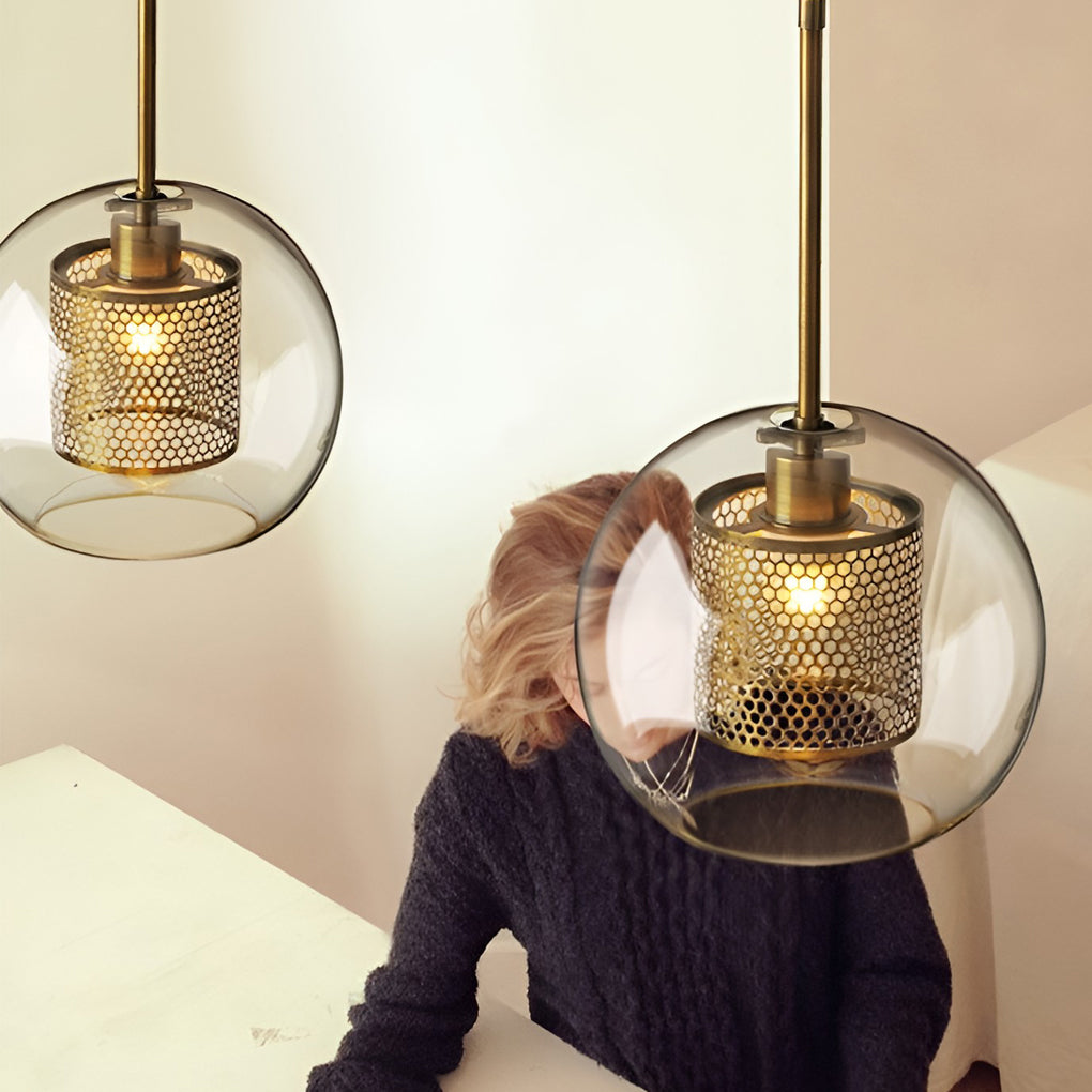 Modern Glass LED Pendant Light Industrial Kitchen Island Ceiling
