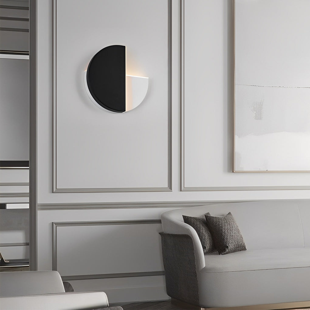 Rotatable LED Wall Sconce Modern Black Minimalist Adjustable Lighting