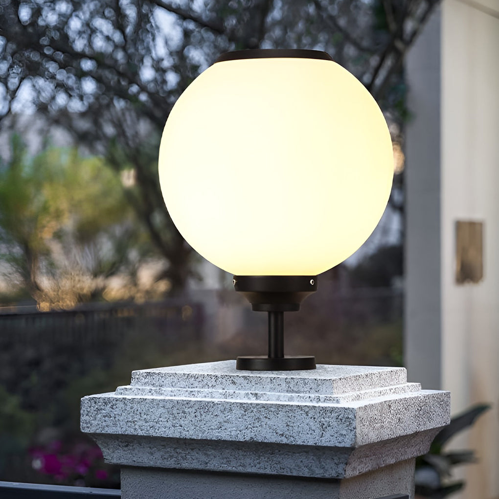Solar LED Outdoor Post Cap Light with 3-Step Dimming - Waterproof