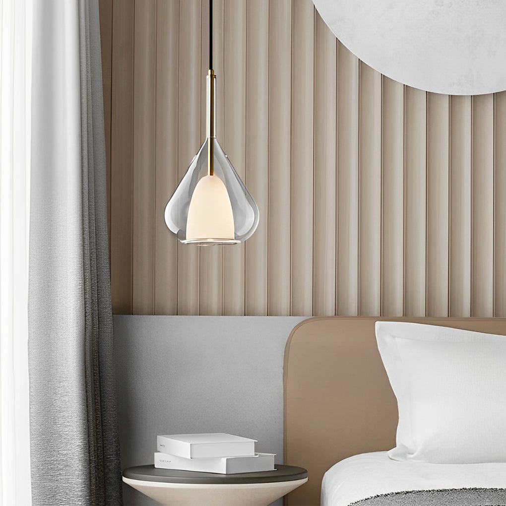 Raindrop Double Layer Glass Pendant Light Modern Nordic Chandelier