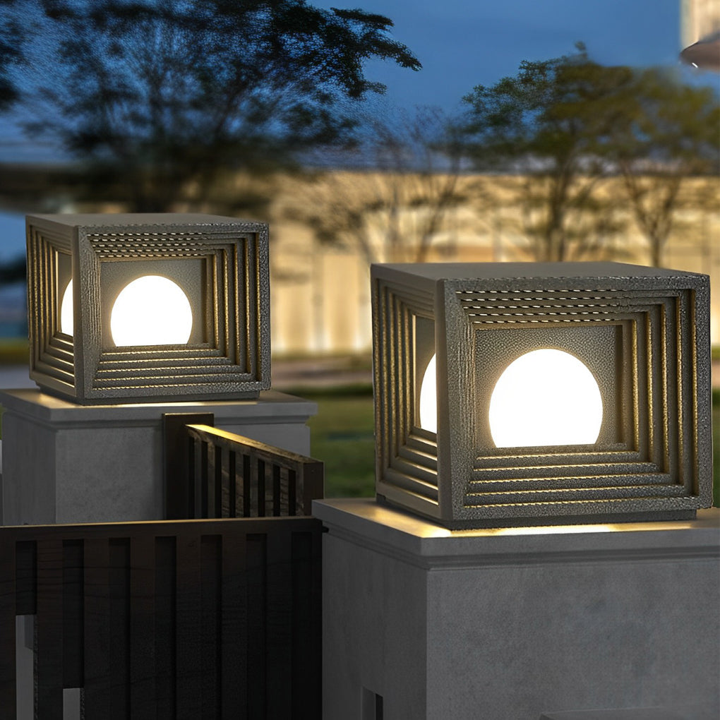 Modern Solar Fence Post Light | Waterproof LED Outdoor Pillar Lamp
