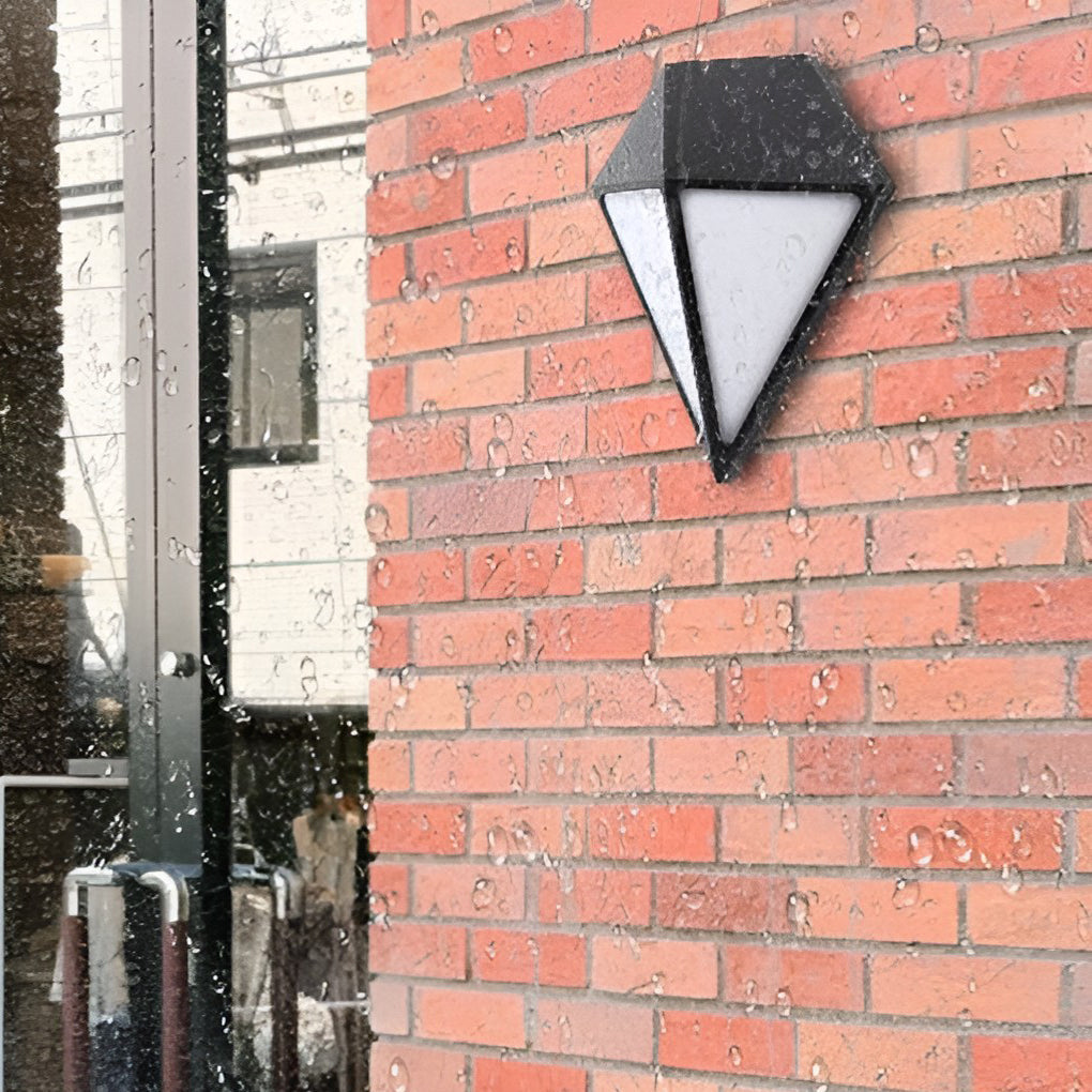 Geometric LED Outdoor Wall Light - Waterproof Aluminum Black