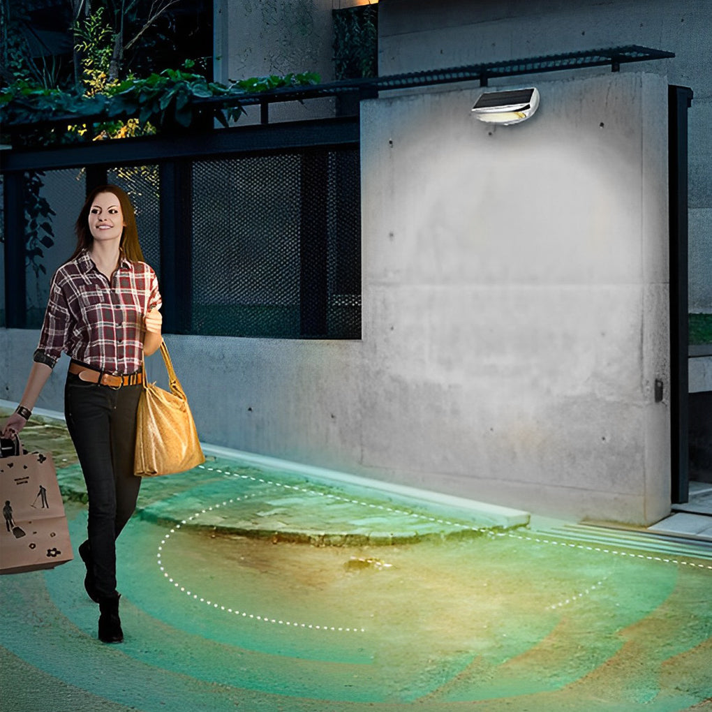 Motion Sensor Solar Outdoor Wall Light with Adjustable Panel