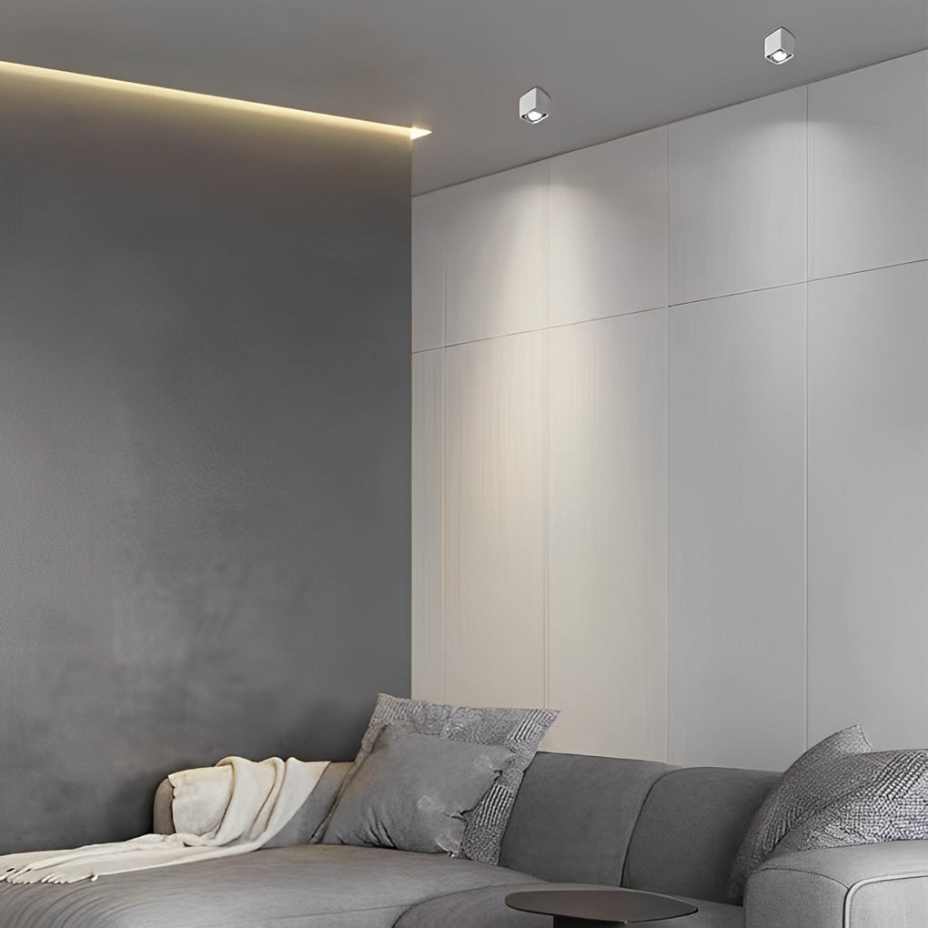 Adjustable Square LED Grille Light with 360° Rotation