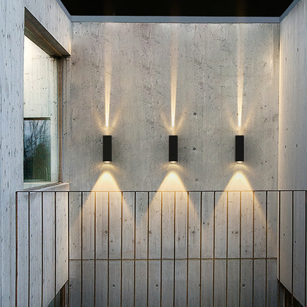 Industrial Waterproof Up Down Wall Light - Aluminum Outdoor Sconce