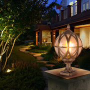 Glass Aluminum Outdoor Post Cap Light with E27 Socket