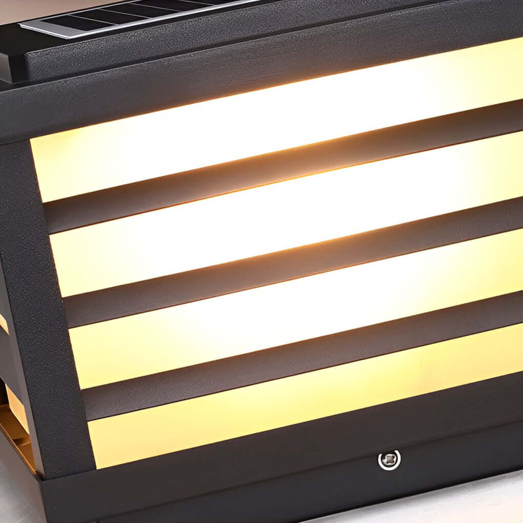Solar LED Fence Cap Post Light - Modern Outdoor Post Lighting