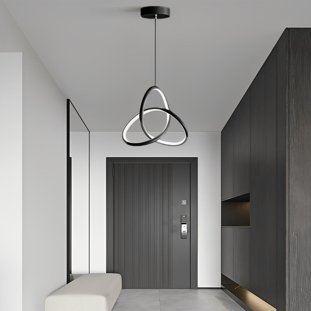 Circular Ring Modern LED Pendant Light with 3-Step Dimming
