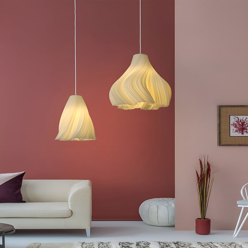 Modern 3D Printed Pendant Light – Nordic Sculptural Design – 16W