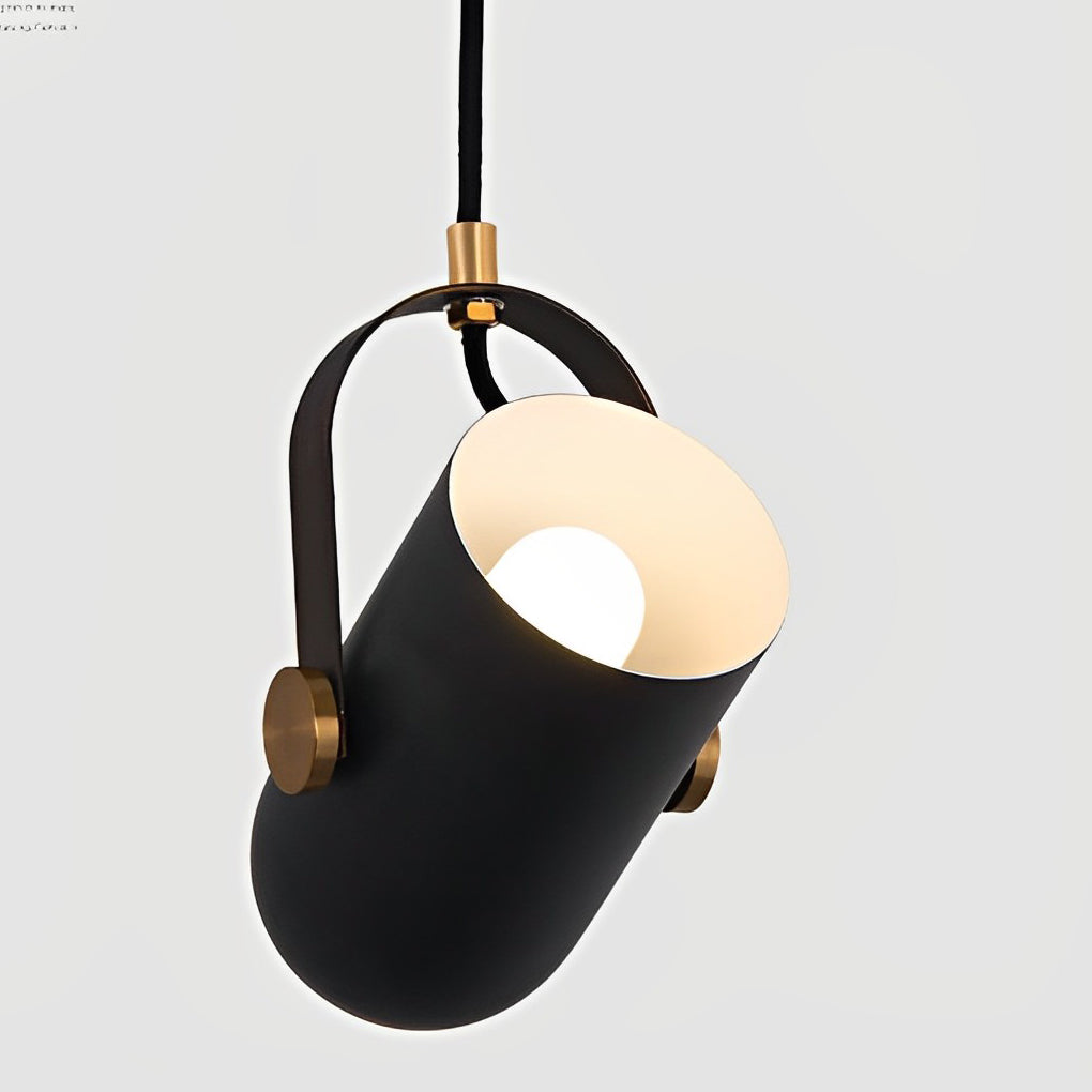 Adjustable Industrial Pendant Light - Black Aluminum Alloy