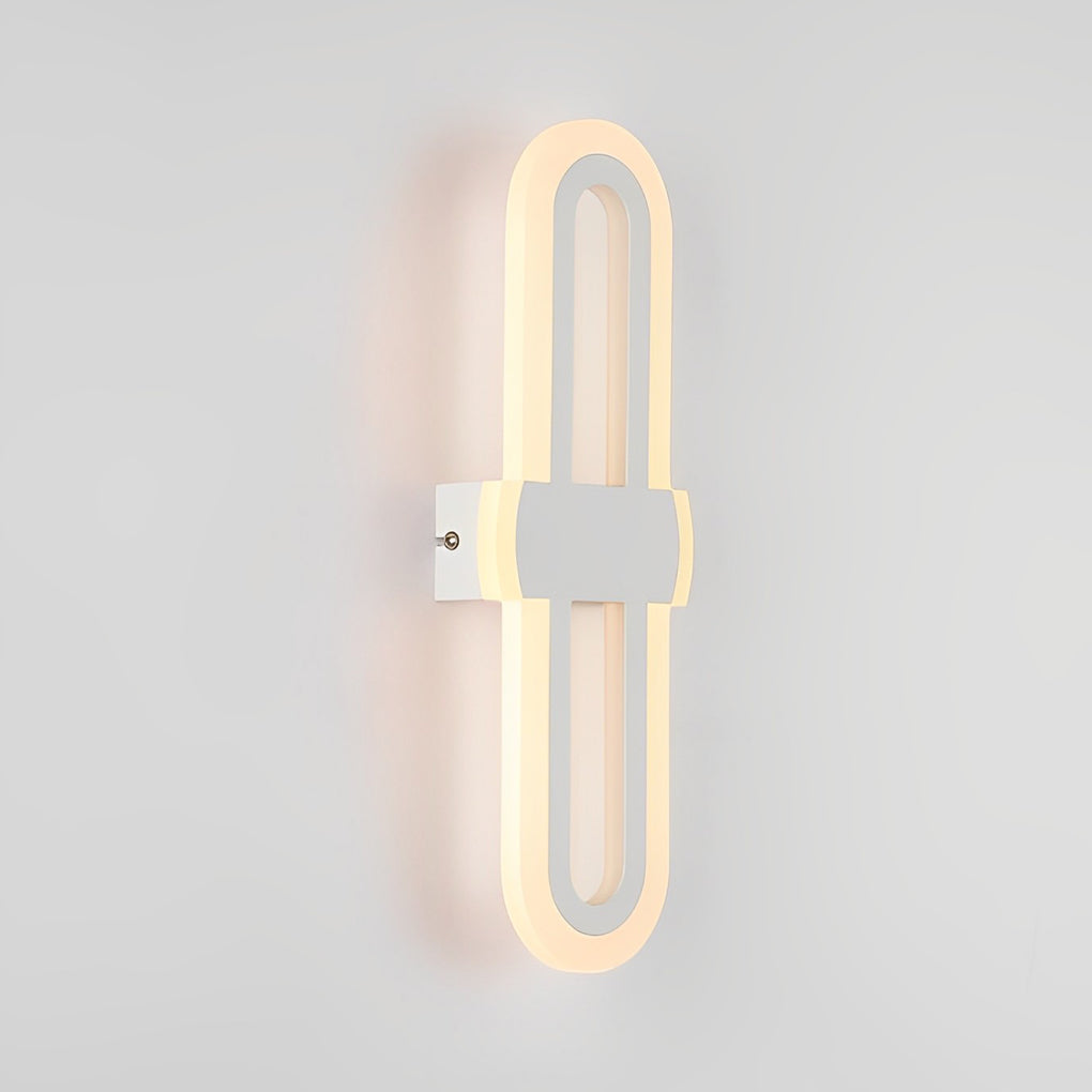 Rounded Rectangular LED Wall Sconce Modern Minimalist Iron Lighting