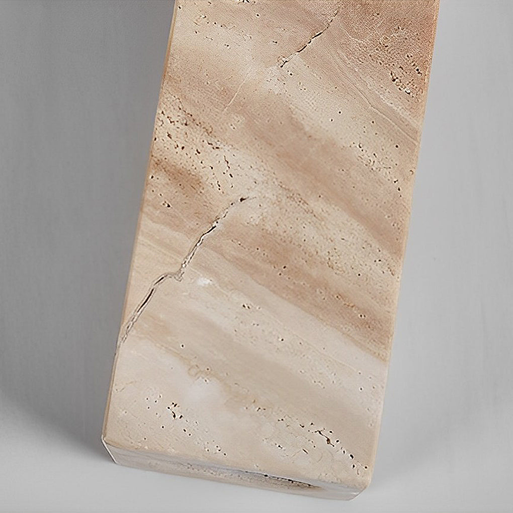 Yellow Travertine Wall Light - Wabi-Sabi Japanese Style Sconce