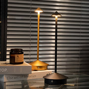 Cordless Mushroom Table Lamp - Modern Aluminum LED Touch Dimming