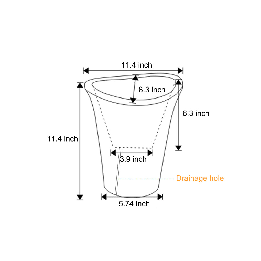 LED Illuminated Planter Modern Outdoor Solar Flowerpot Light