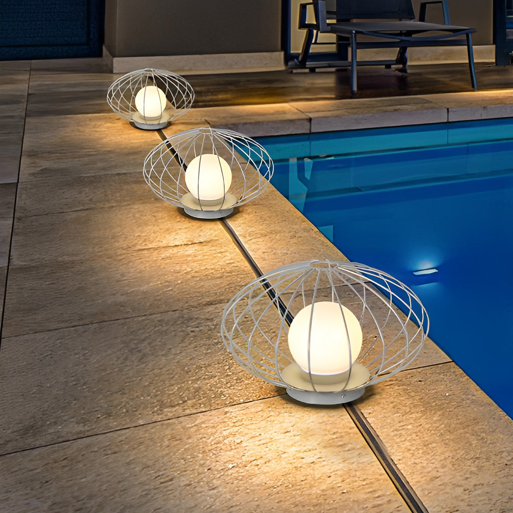 Mushroom Cage Modern LED Outdoor Lawn Lamp