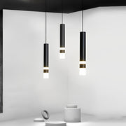 Modern LED Pendant Light Black Aluminum Acrylic Kitchen Island