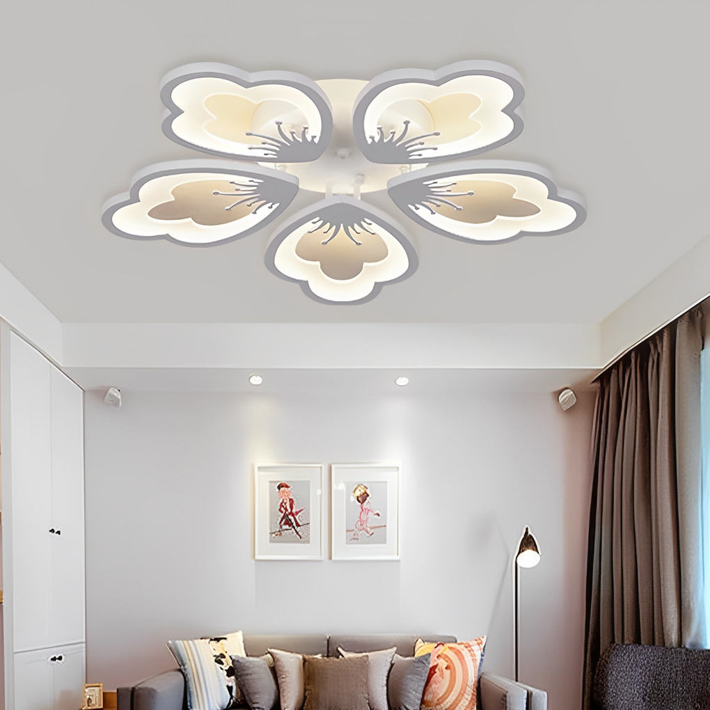Flower Shaped Dimmable LED Flush Mount Ceiling Light