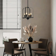 Industrial Iron Cage Pendant & Ceiling Light Fixture - Black