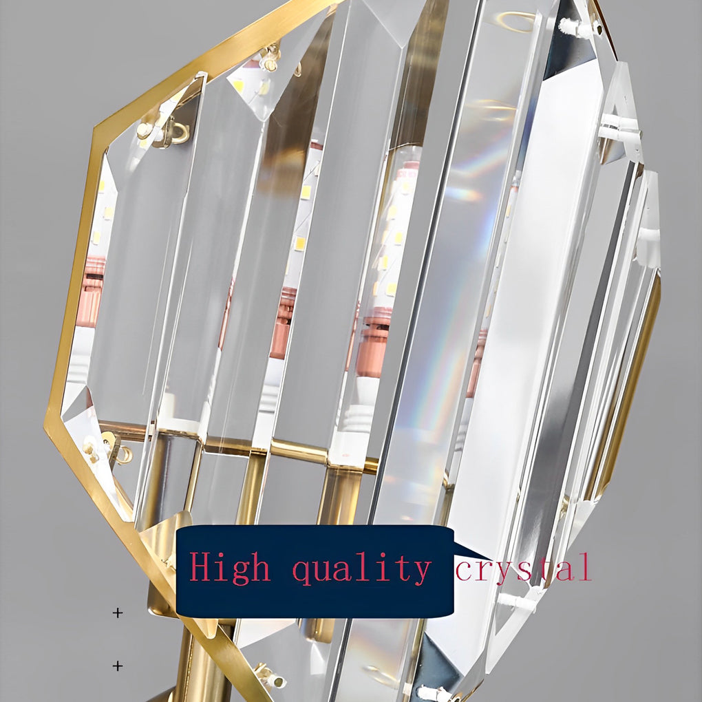 Crystal Ring Chandelier – Gold Metal Frame Luxury Ceiling Light