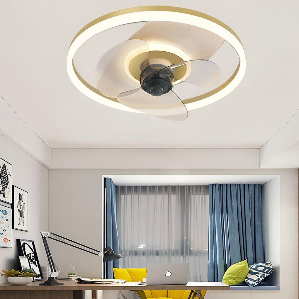 Modern Ceiling Fan Light with Remote & Dimming