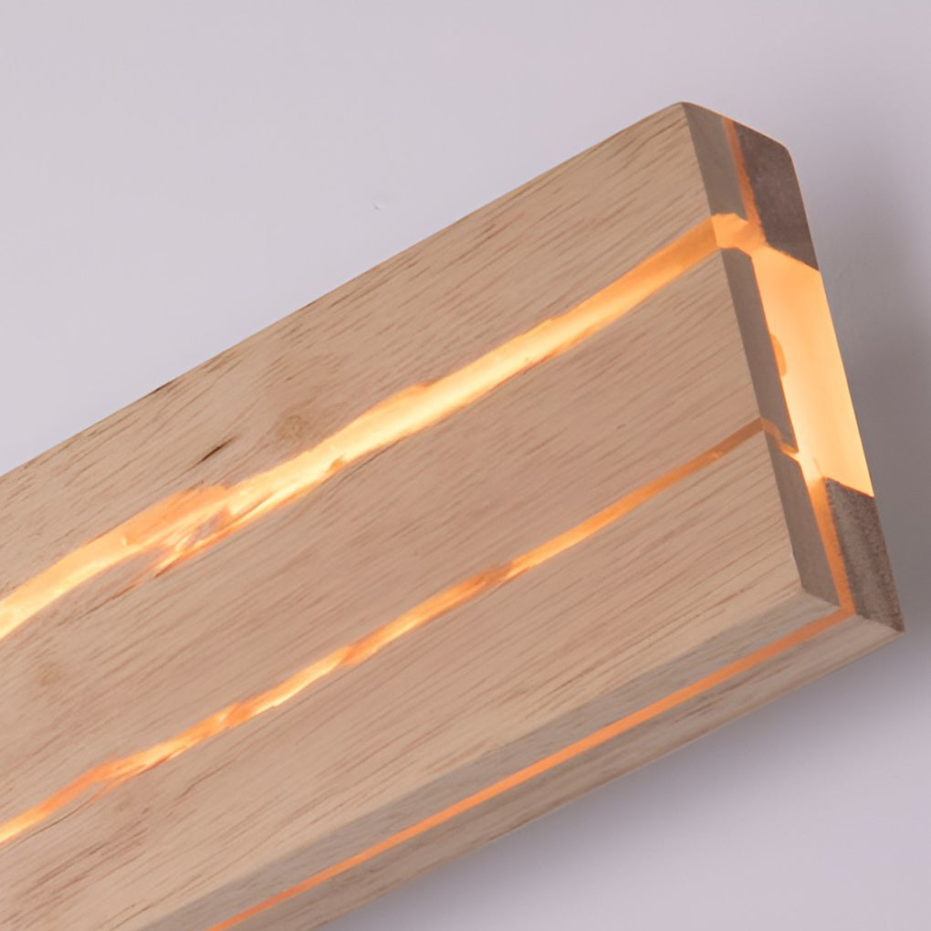Adjustable Wood LED Wall Lamp with 3-Step Dimming