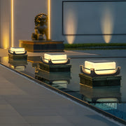 Modern Solar Outdoor Post Light Waterproof LED Fence Deck Lighting